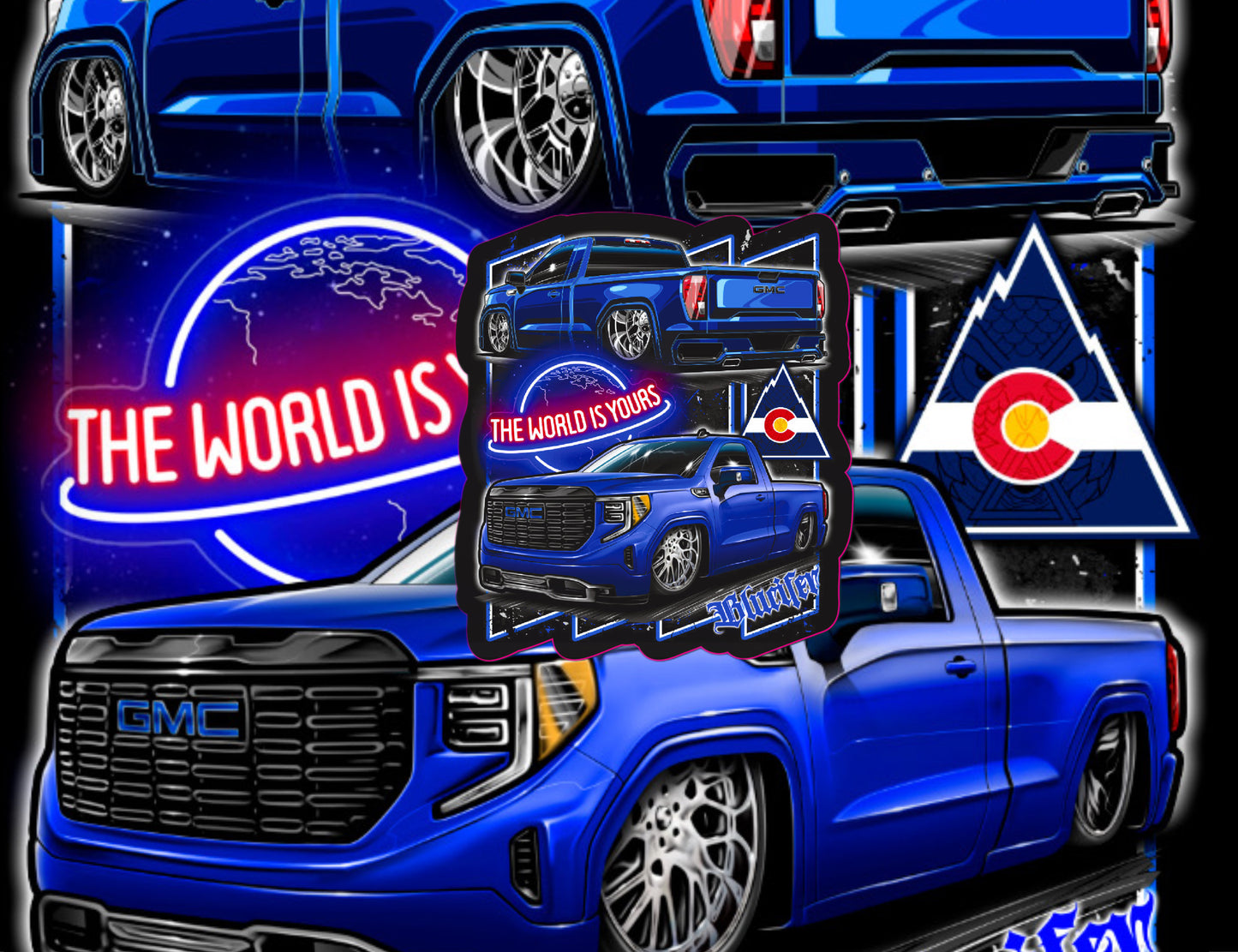 NEW 2025 Blucifer 'WORLD IS YOURS' STICKER