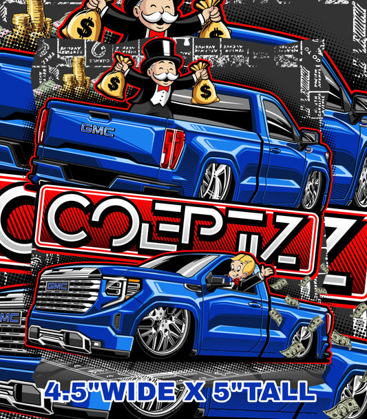 New Coeptiz Monopoly Money Secured Sticker